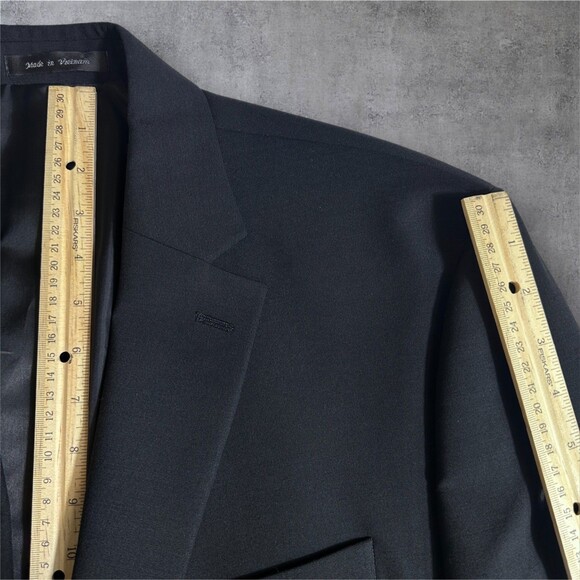 $298 MICHAEL KORS Mens Blazer 42L Sport Coat 2-Button Jacket Stretch WOOL Black - Picture 8 of 12